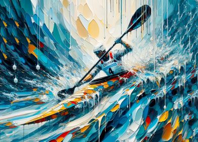 Kayaking Through Waves