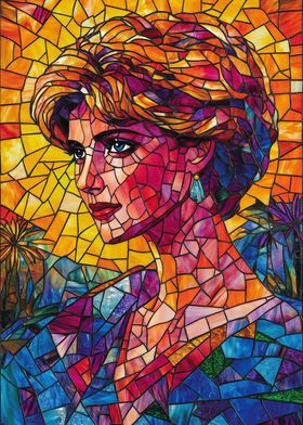 Princess Diana Mosaic Portrait