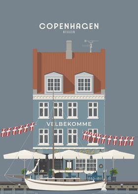 Copenhagen Travel Illustration