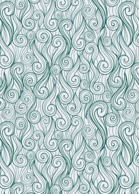 Teal Swirls Pattern