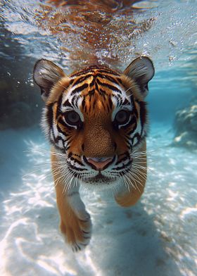 Tiger Underwater