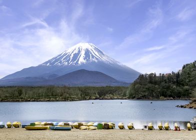 Lake Shoji with Mt Fuji