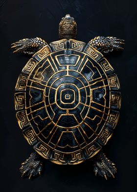 Golden Turtle Sculpture