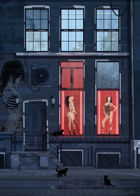 Red Light District Night