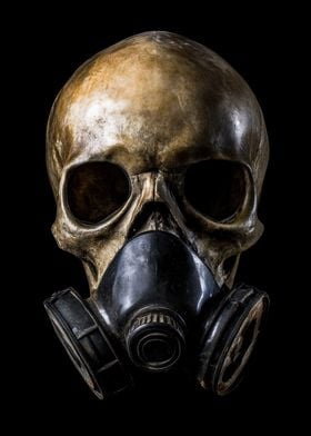 Skull with Gas Mask