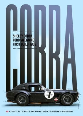 Black Shelby Cobra Poster