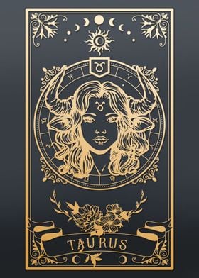 Taurus Zodiac Sign Tarot card