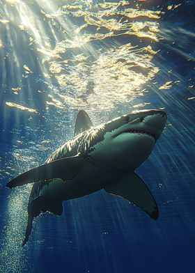 Great White Shark Underwater