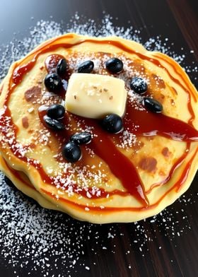 Pancakes with Black Beans and Syrup