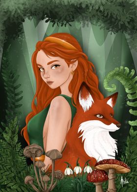 Forest Nymph with Fox