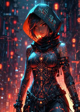 Cyberpunk Female Warrior