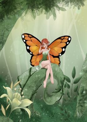 Fairy with Butterfly Wings