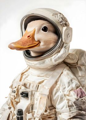 Duck in an astronaut