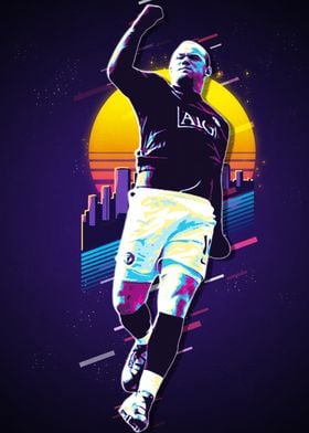 Rooney Retro Football Player