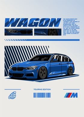 BMW 3 Series Wagon Blue 2