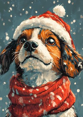 Winter Dog on Christmas