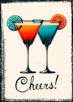 Cheers Cocktails Retro 60s