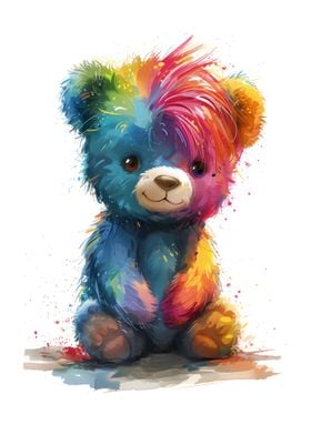 Rainbow Teddy Bear