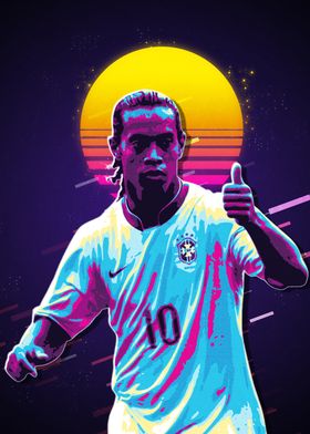 Ronaldinho Retro Art