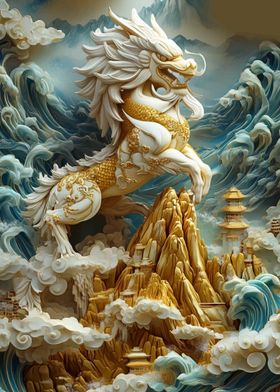 Mythical Dragon Sculpture