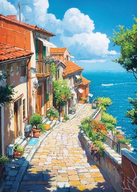 Mediterranean Coastal Town