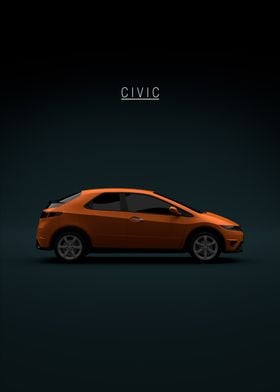 Honda Civic 2008 - Orange