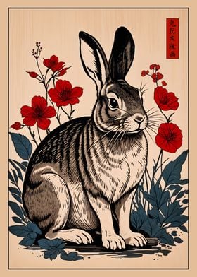 Rabbit Japanese Art