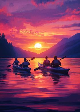 Kayaking Sunset