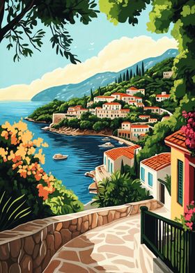 Mediterranean Coastal Town