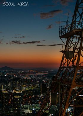 Seoul Skyline Sunset