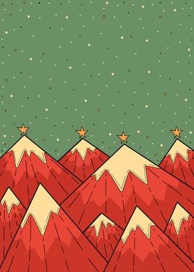 Festive star mountains 