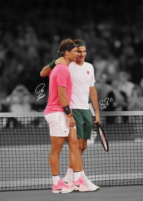 Rafael Nadal and Roger Federer