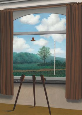 Window View with Easel by rene magritte