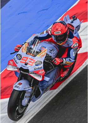 MotoGP Racer Leaning In