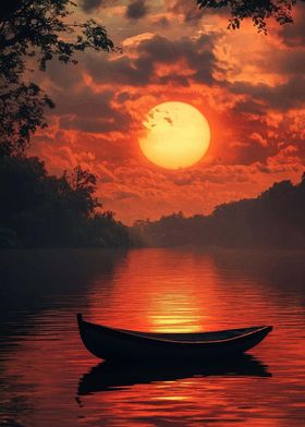 Sunset River Scene