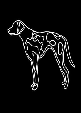 Dalmatian Dog Line Art