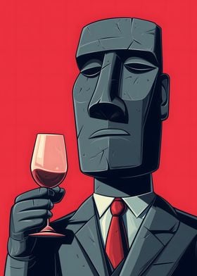 Moai  with Wine