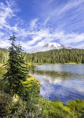 Mount Rainier and Reflection Lake