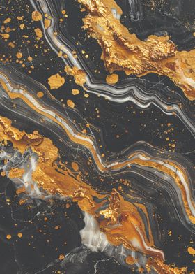 Black and Gold Marble Texture