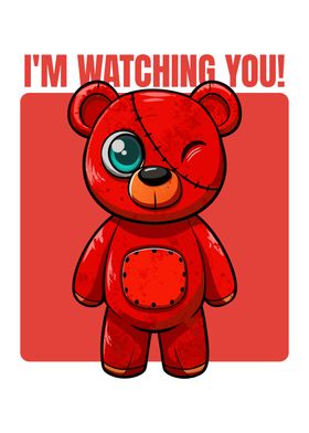 Winking Red Teddy Bear