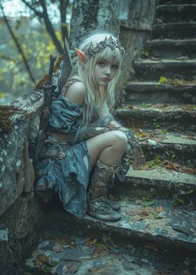 Elf Warrior in Forest