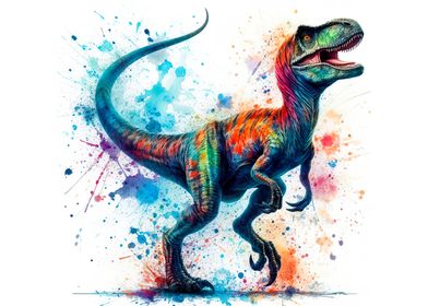 Colorful Dinosaur Art