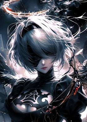 2B Nier Automata Anime Art