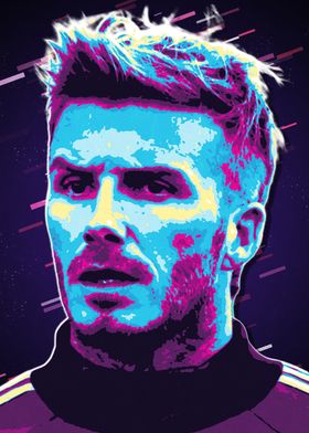 David Beckham Retro Art