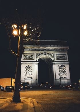 Arc de Triomphe Night View