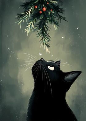 Christmas Black Cat