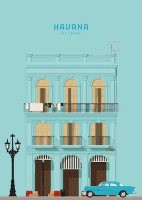 Havana Travel Illustration