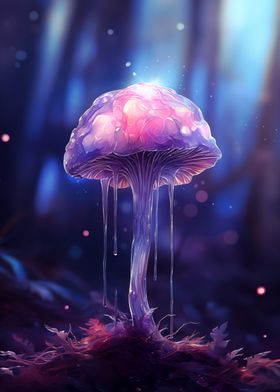 Glowing Purple Mushroom