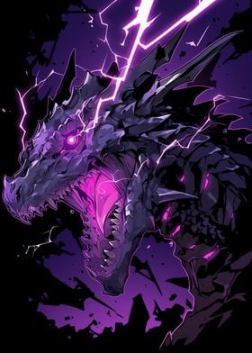 Purple Dragon Illustration