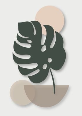 Tropical Leaf Minimalist Art